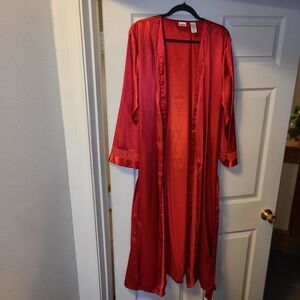 Elegant Red Women's Robe Size L